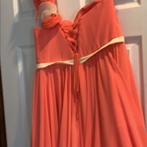 Coral and cream forever unique prom/party dress